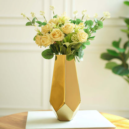 Stainless Steel Prism Glow Vase, Gold