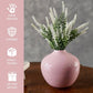 Metal pink flower vase with flower small 