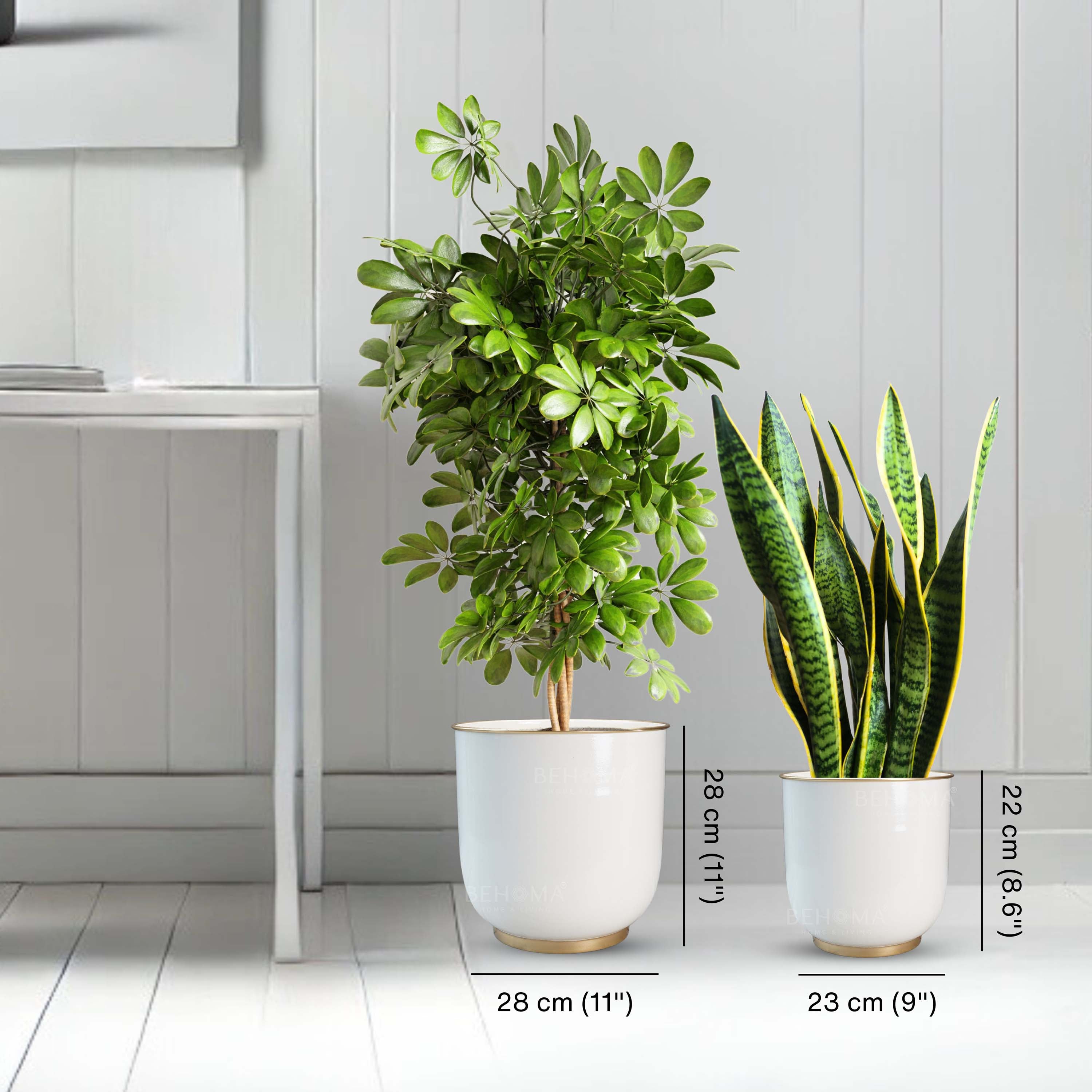 Floor Metal Planter, Set (Pot Only)