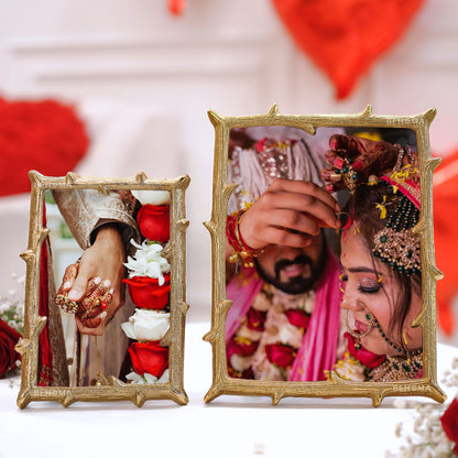 Metal Twig Frame, Gold - Set of 2 (8x6 & 6x4)