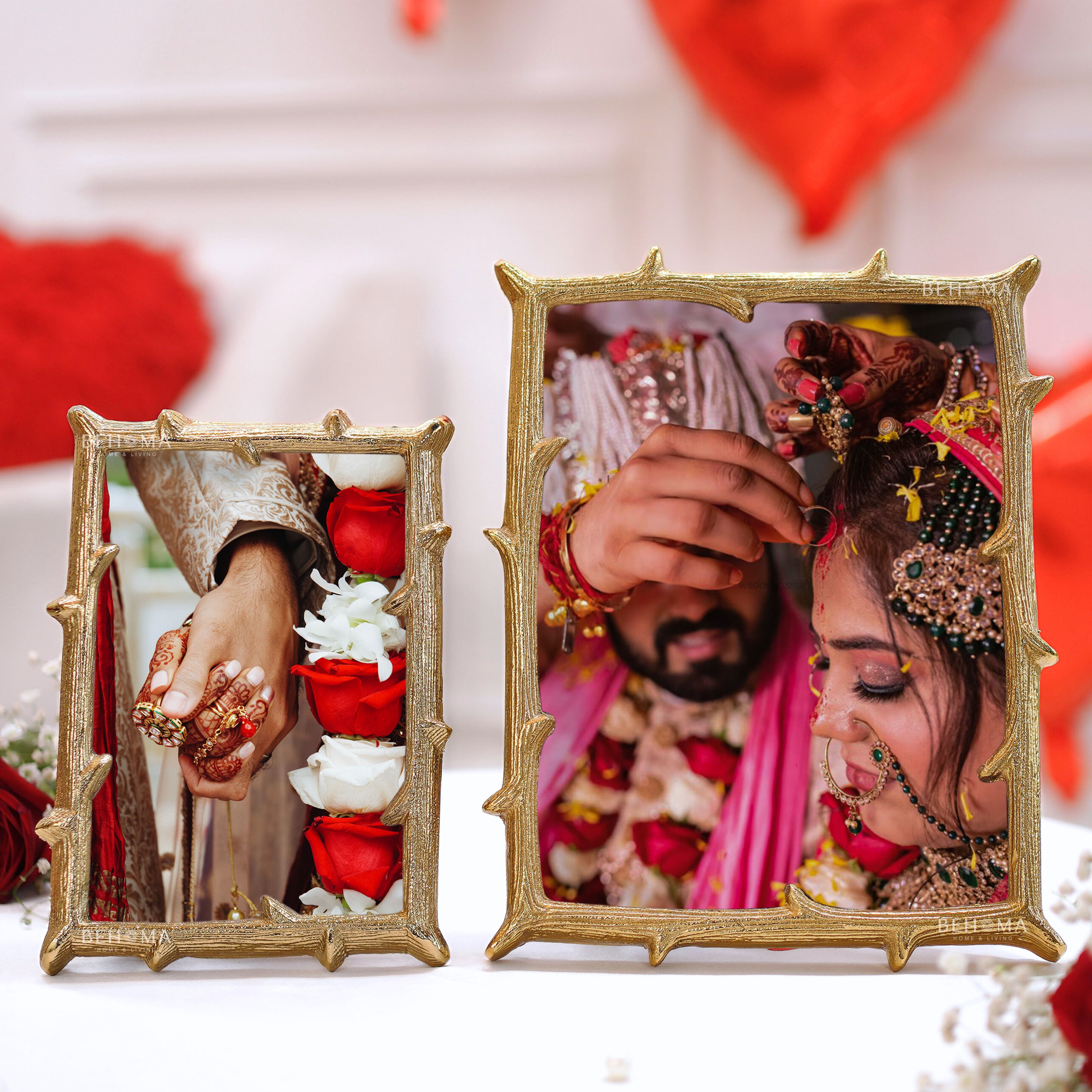 Metal Twig Frame, Gold - Set of 2 (8x6 & 6x4)