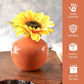 Metal bud Flower vase Orange -Small