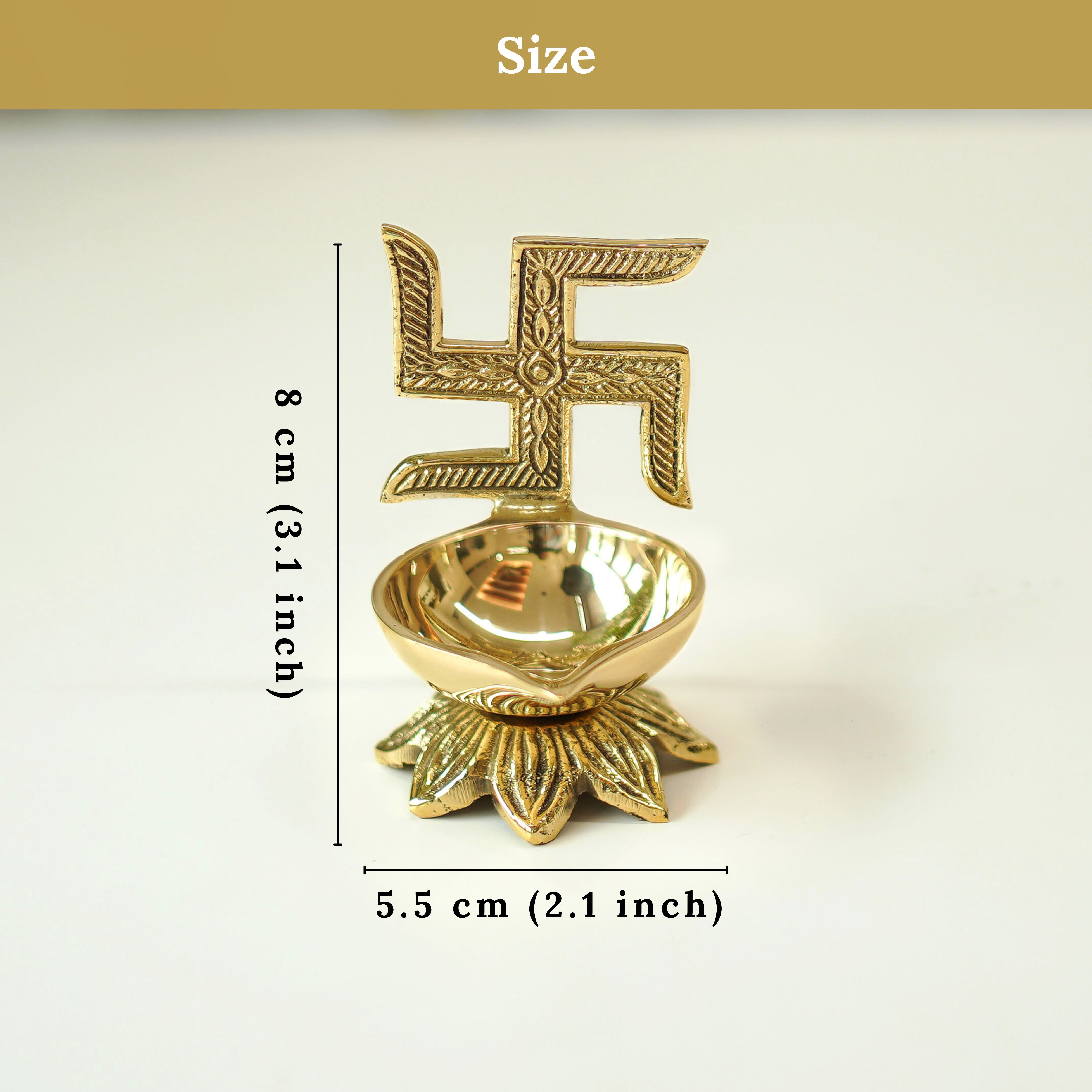 Swastik Brass Diya