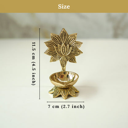 Brass Lotus Diya