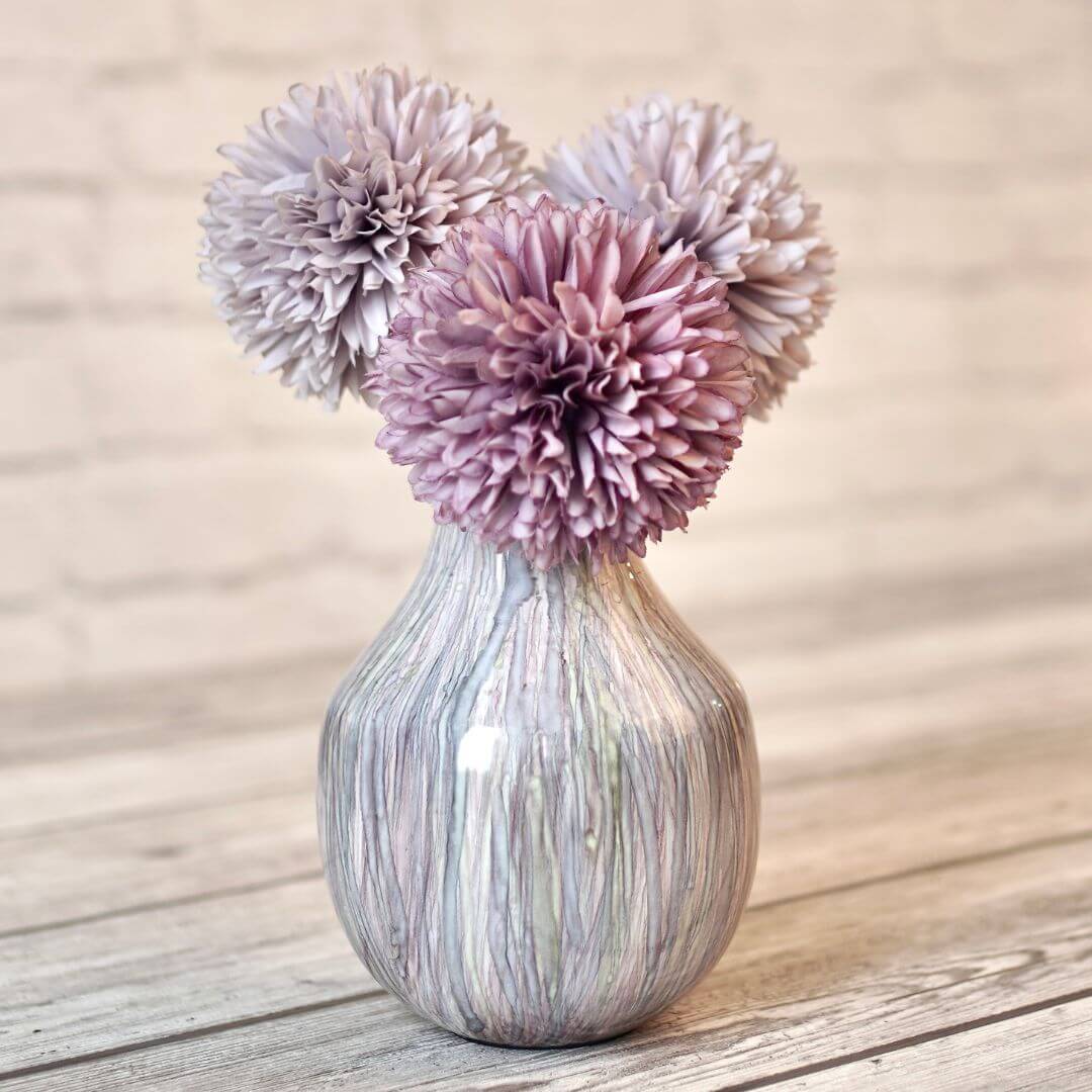 Multi color flower vase small
