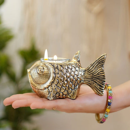 Metal Fish Candle Holder, Set