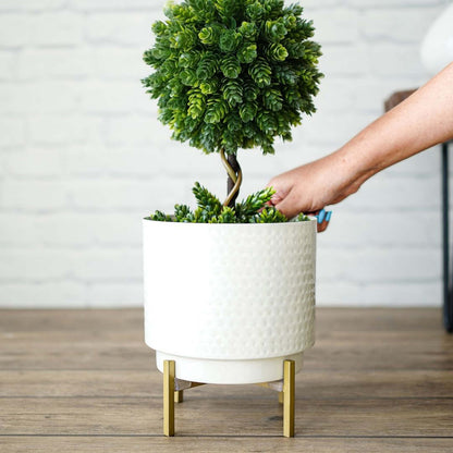 Hammered Metal Planter, Small (Planter Only)