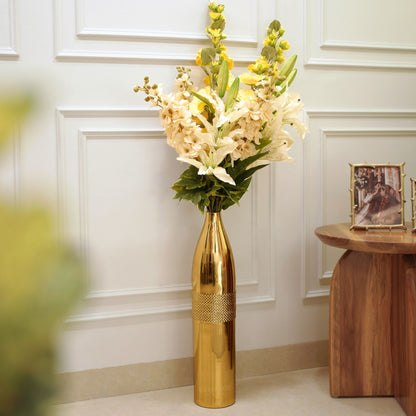 Metal Tall Floor Vase