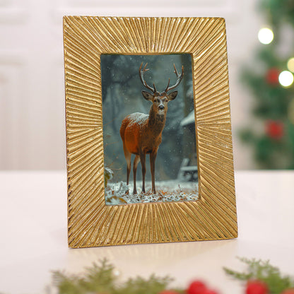 Sunburst Photo Frame, Gold, 4x6