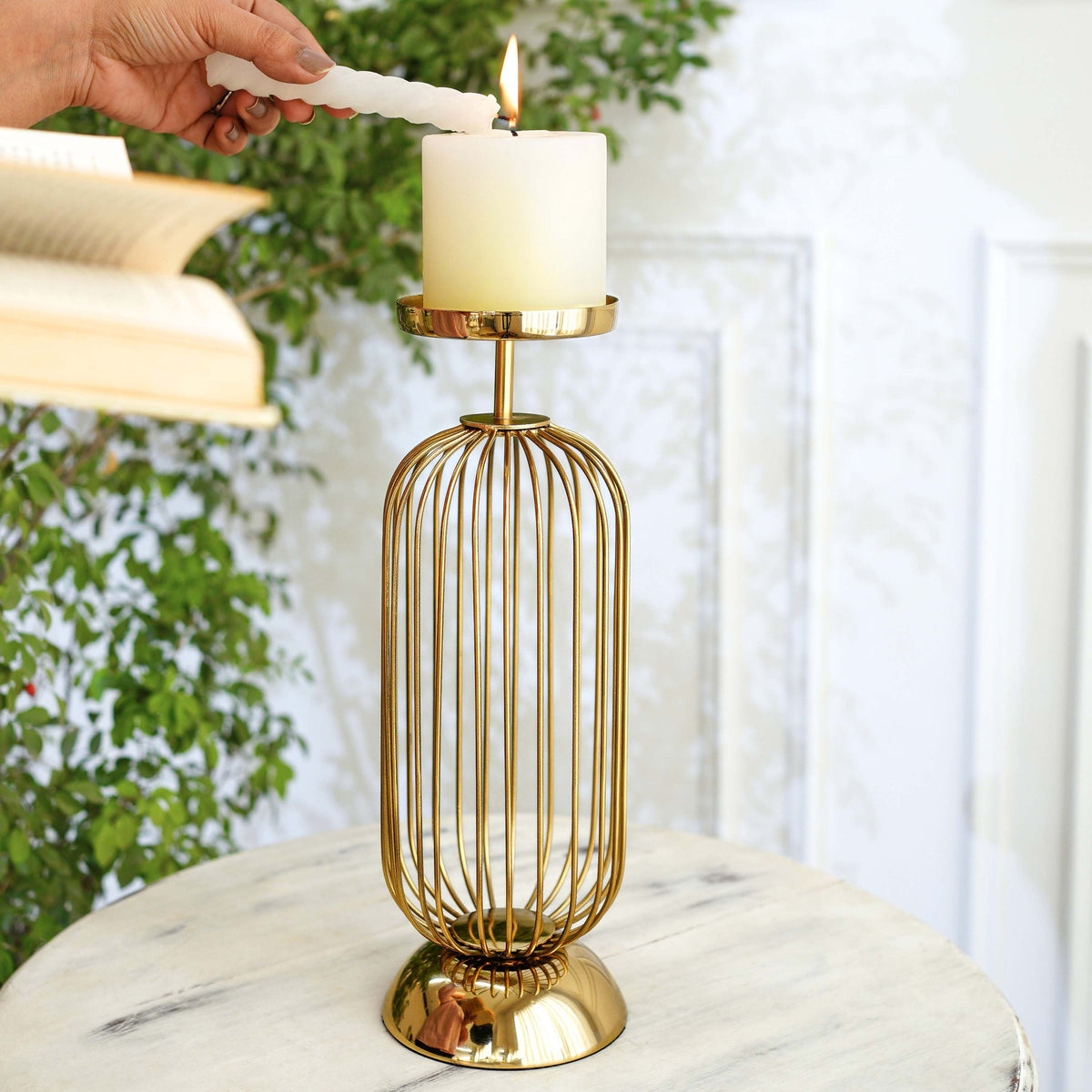 Large Cage Candle Holder