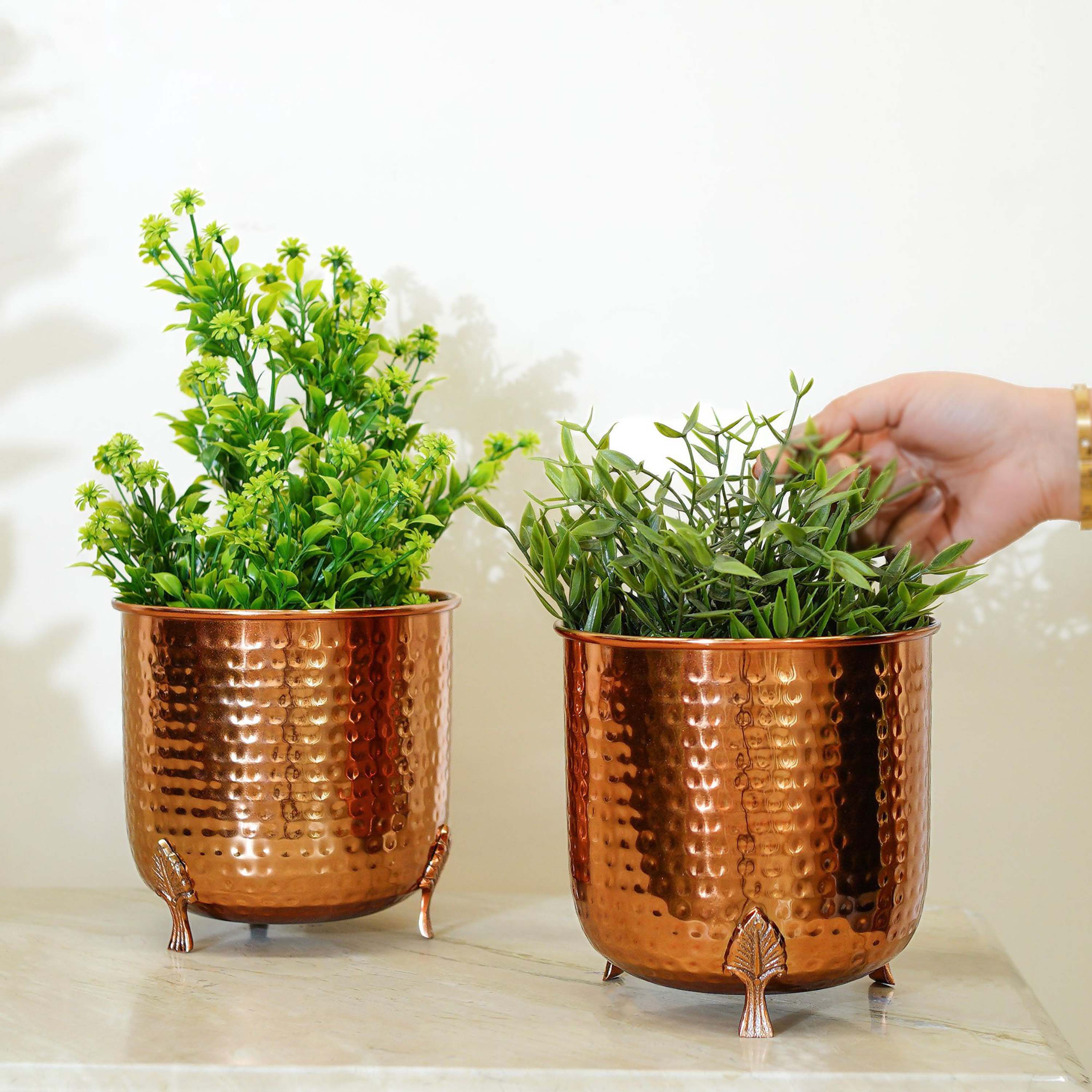 Leaf Leg Planter Set, Copper (Pot Only)