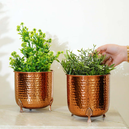 Leaf Leg Planter Set, Copper (Pot Only)