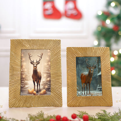 Sunburst Photo Frame, Gold, Set of 2