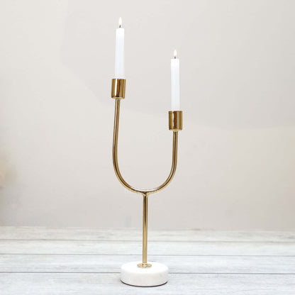 Golden Arc Dual Candle Holder