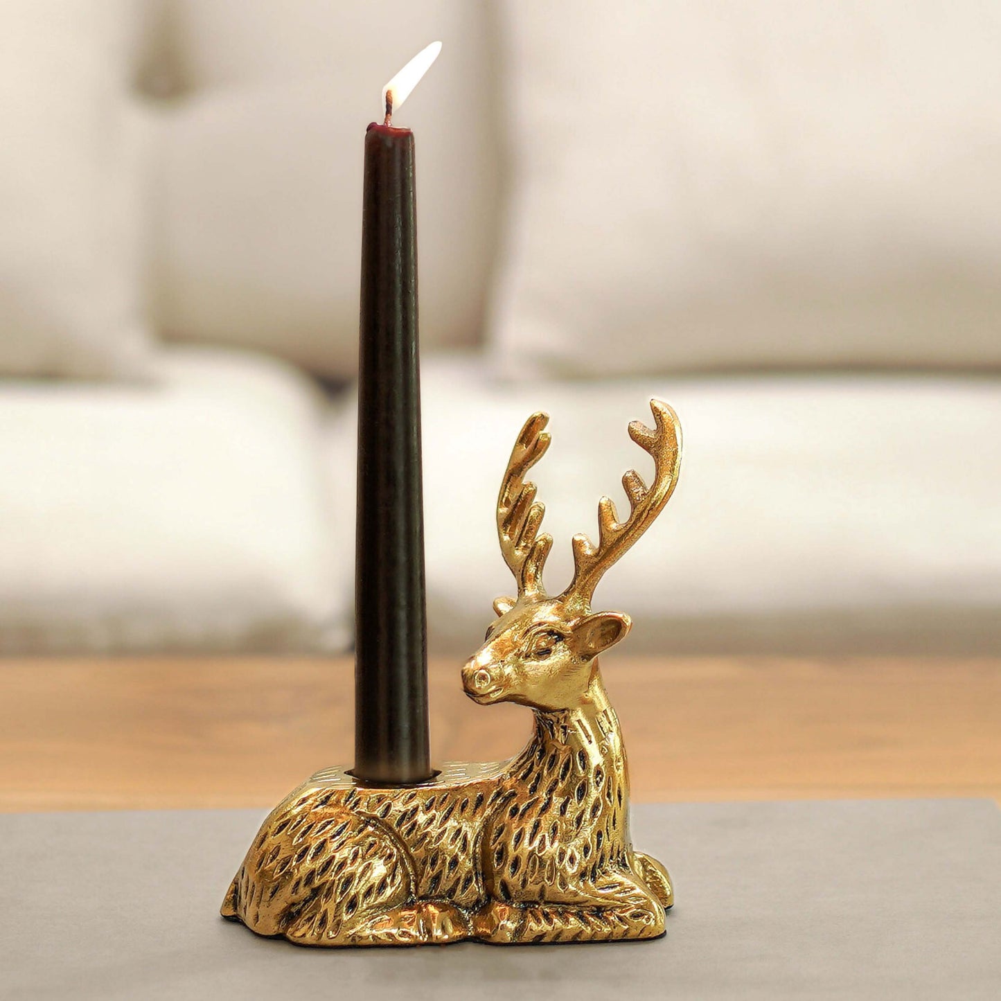 Deer candle holder