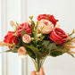Combo of Metal Vase and Pink Roses