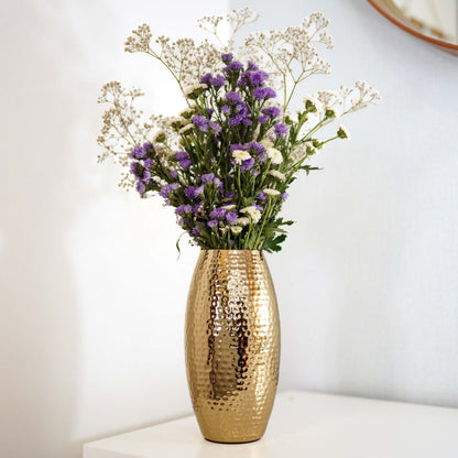 Modern Metal Flower Vase | Gold