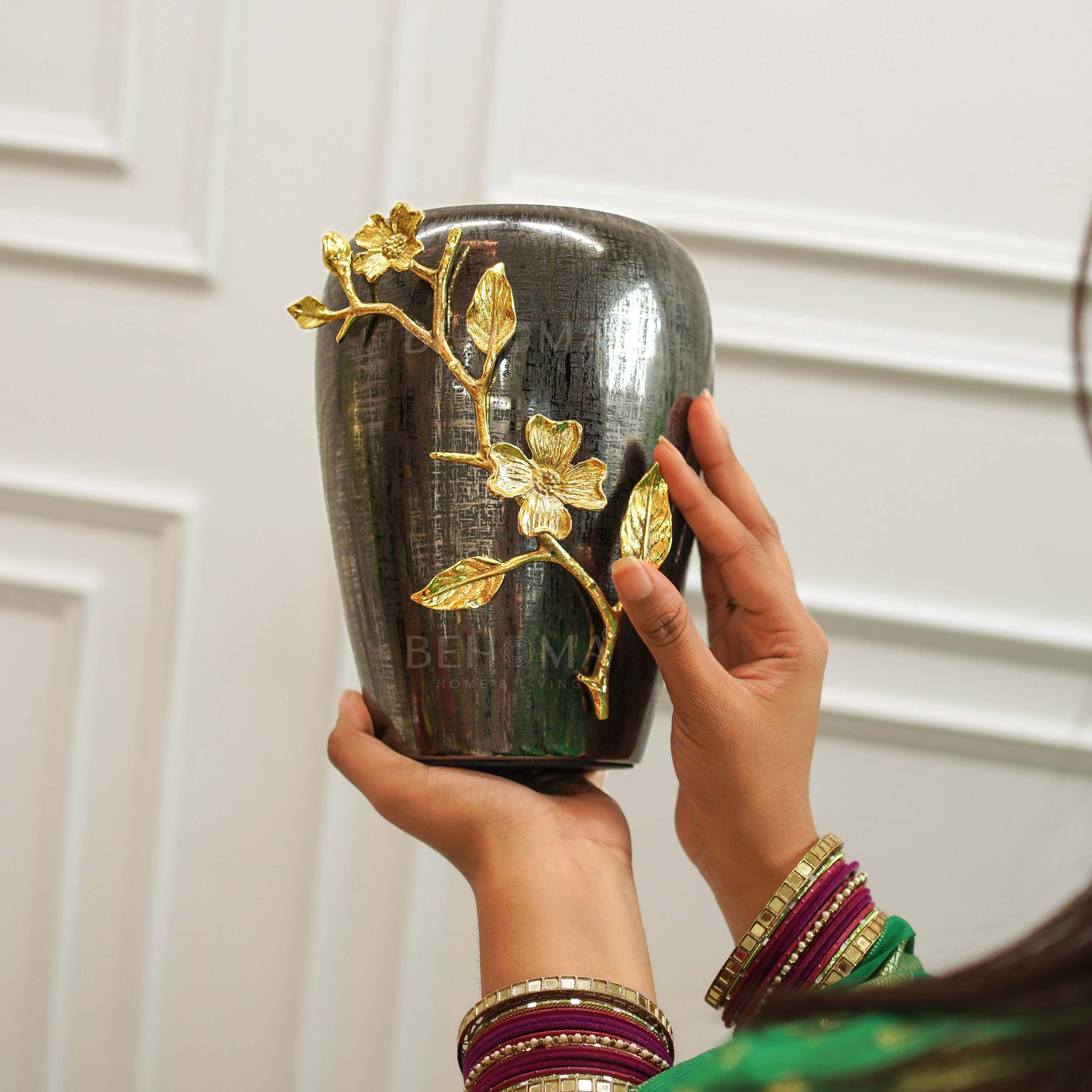 Stainless Steel Black Vase