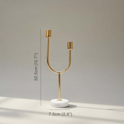 Golden Arc Candle Holder