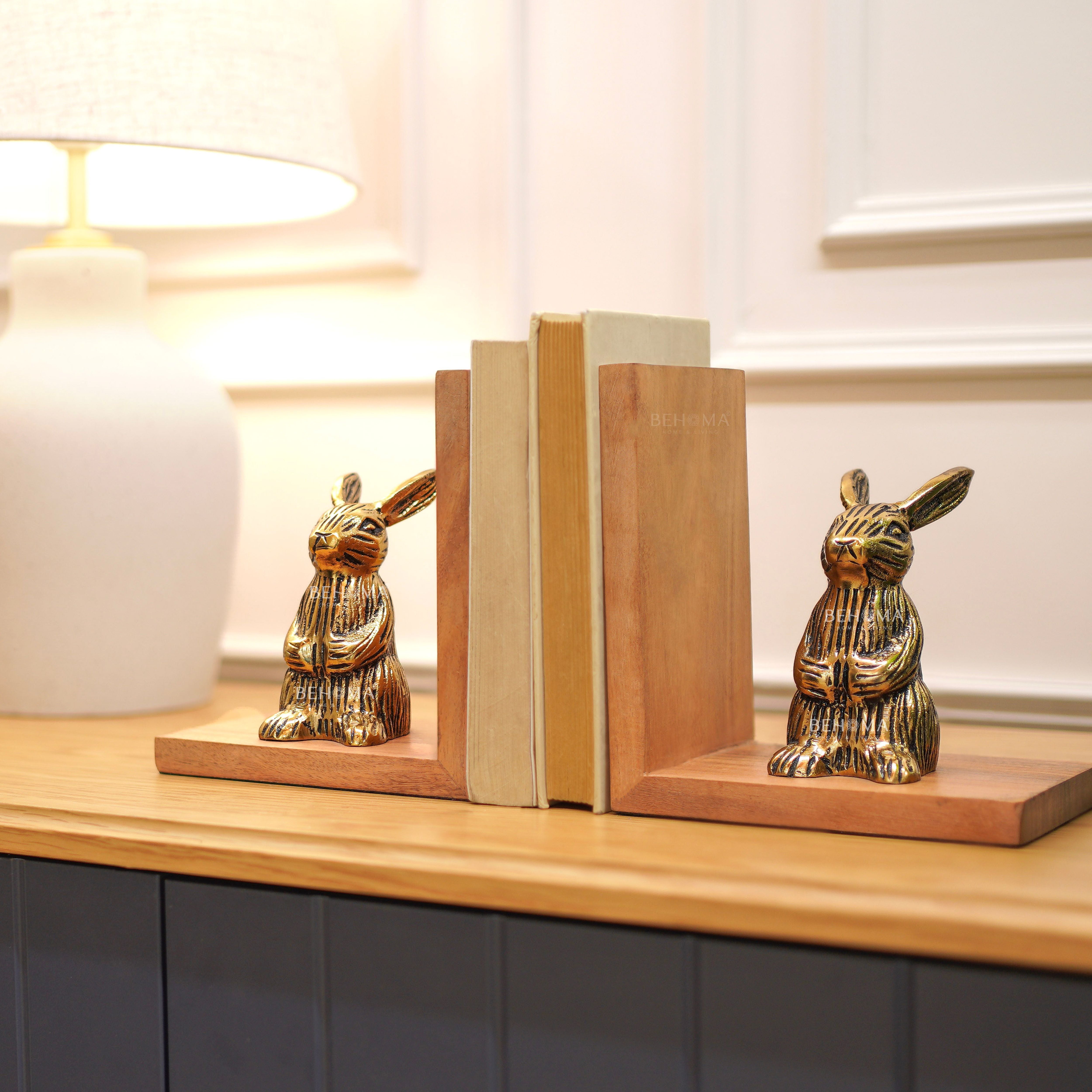 Rabbit Bookends Set