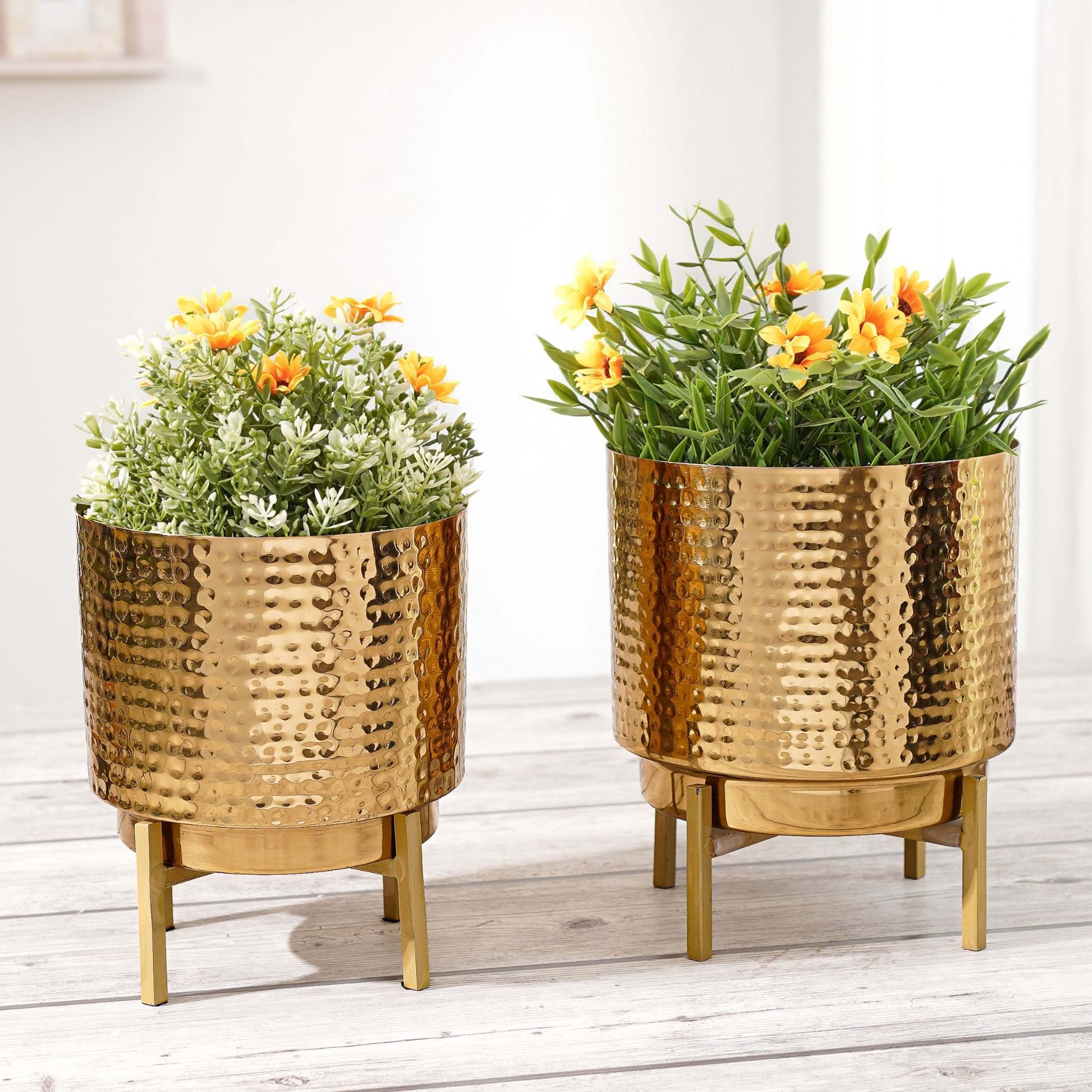 Elegance Metal Planter, Set (Planter Only)