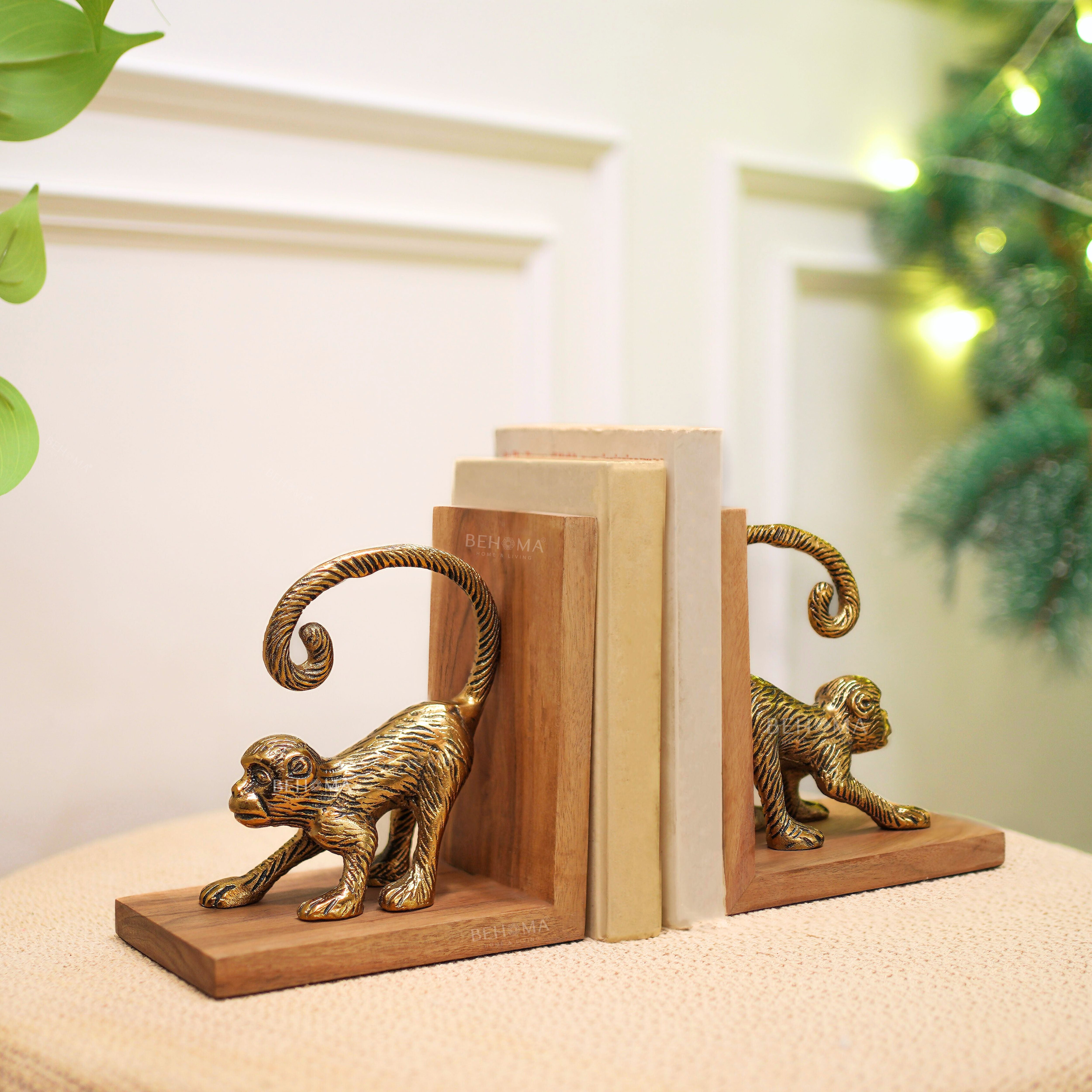 Monkey bookends set