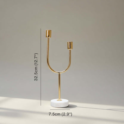 Golden Arc Dual Candle Holder