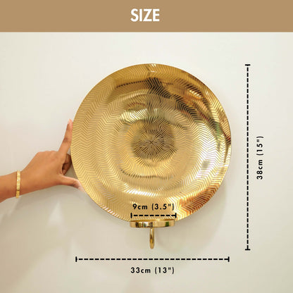 Golden Ripple Texture Wall Sconce