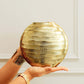 Golden Waves Flower Vase