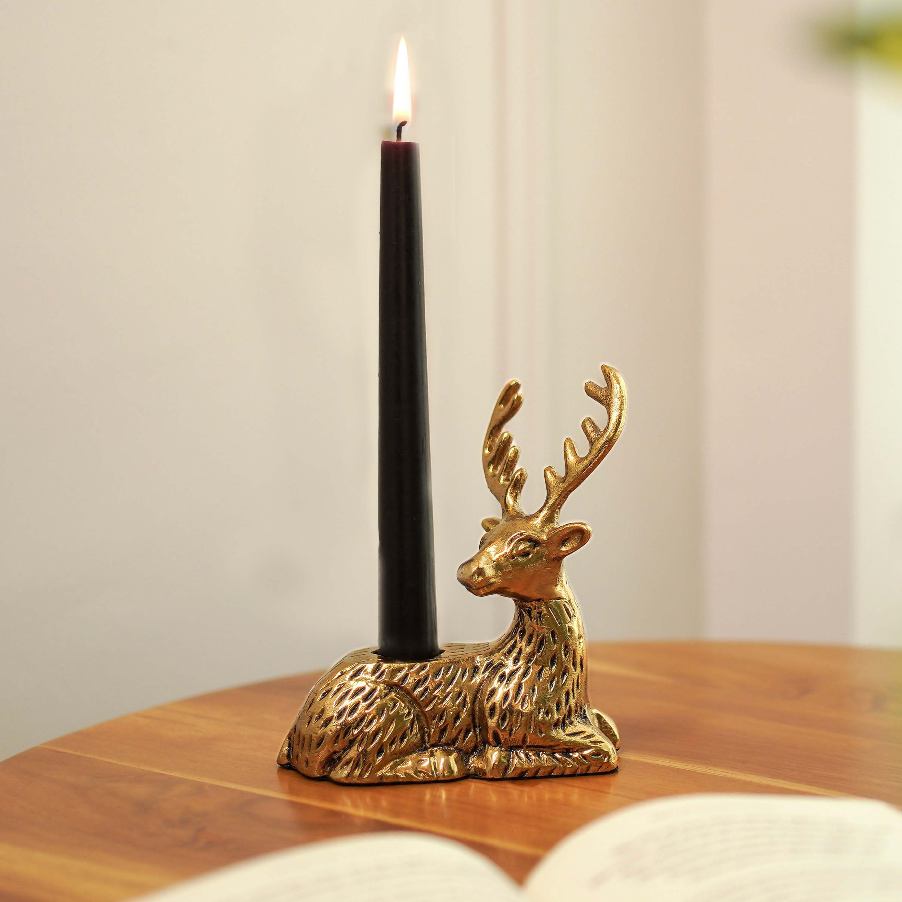 Deer Candle Holder, Gift, Birthday Gift, Housewarming gift, Gift Under 1000, Christmas Gift, Christmas decor, christmas deer figurines, christmas deer decorations