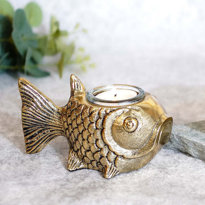 Metal Fish Candle Holder