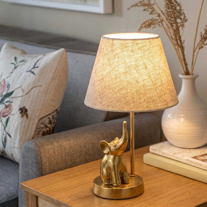 Elephant Figurine Table Lamp