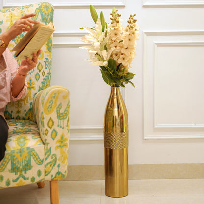 Metal Tall Floor Vase