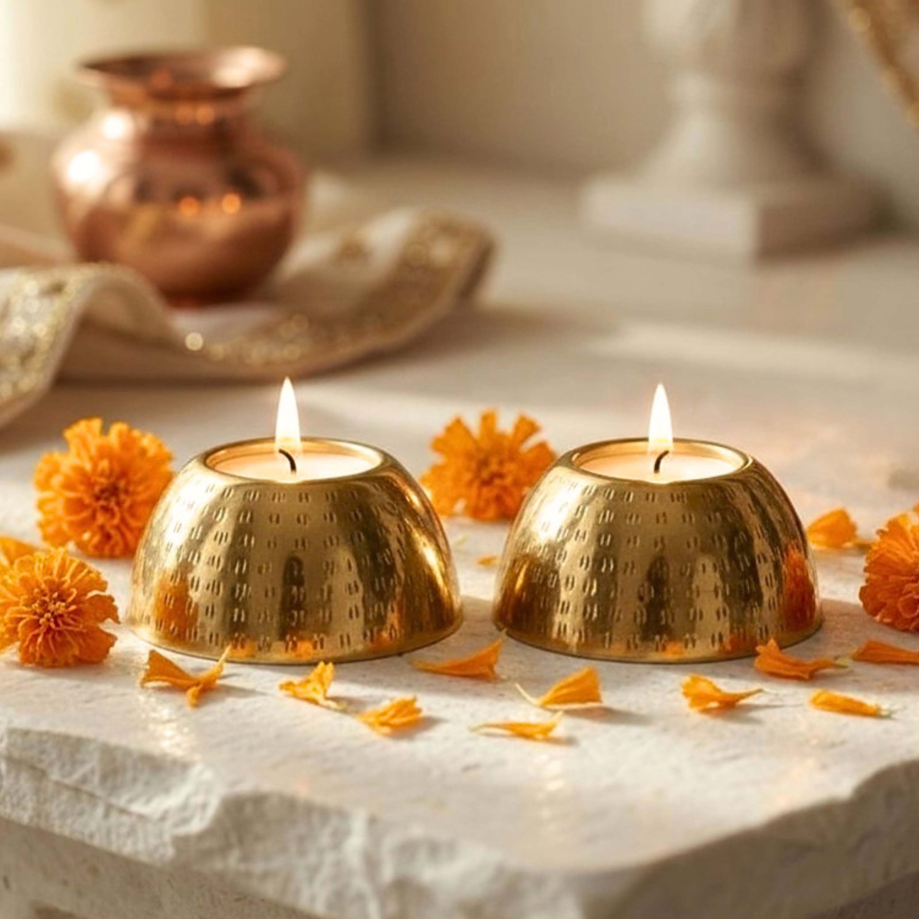 Pebble Bowl Tealight Holder, Set