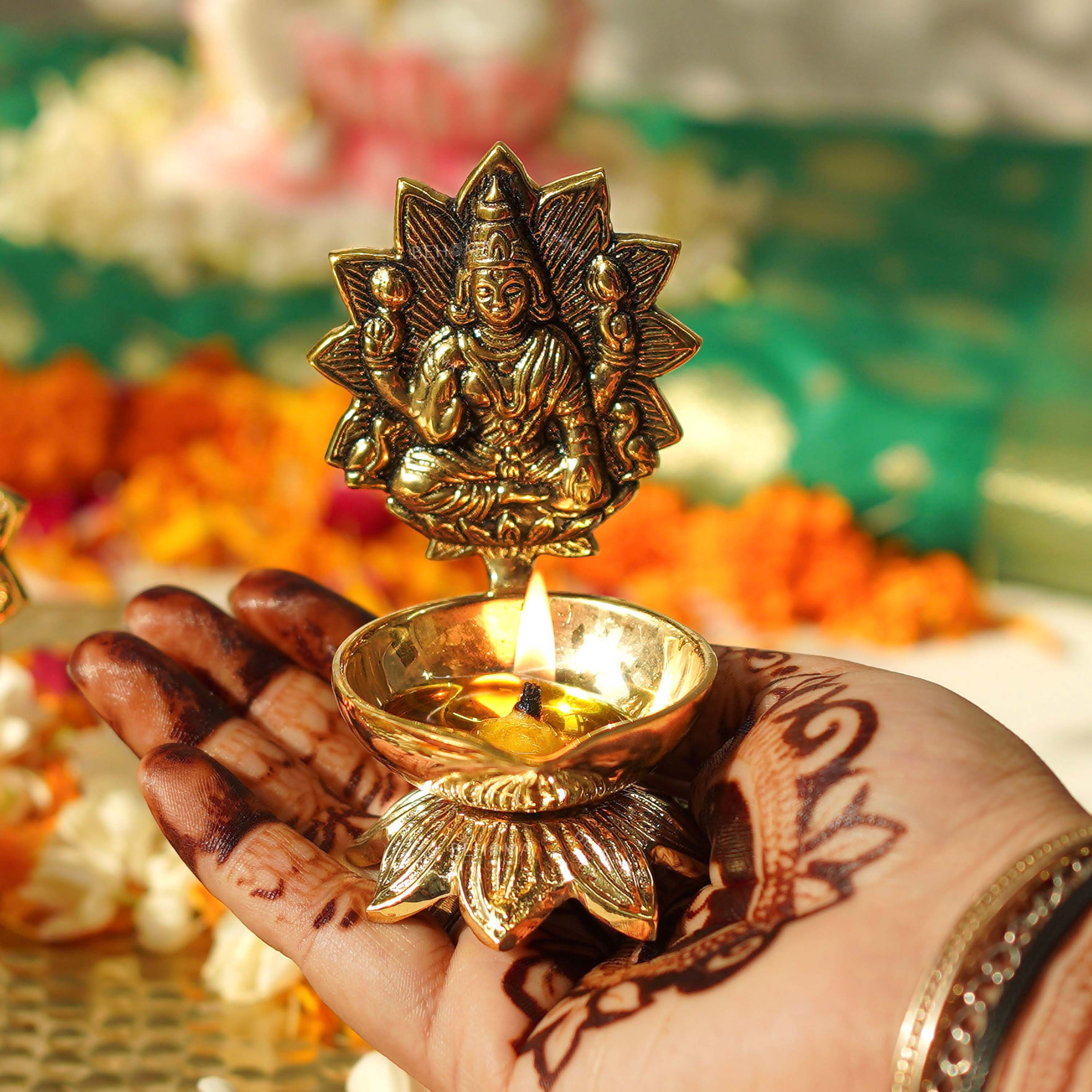 Brass Lakshmi Diya