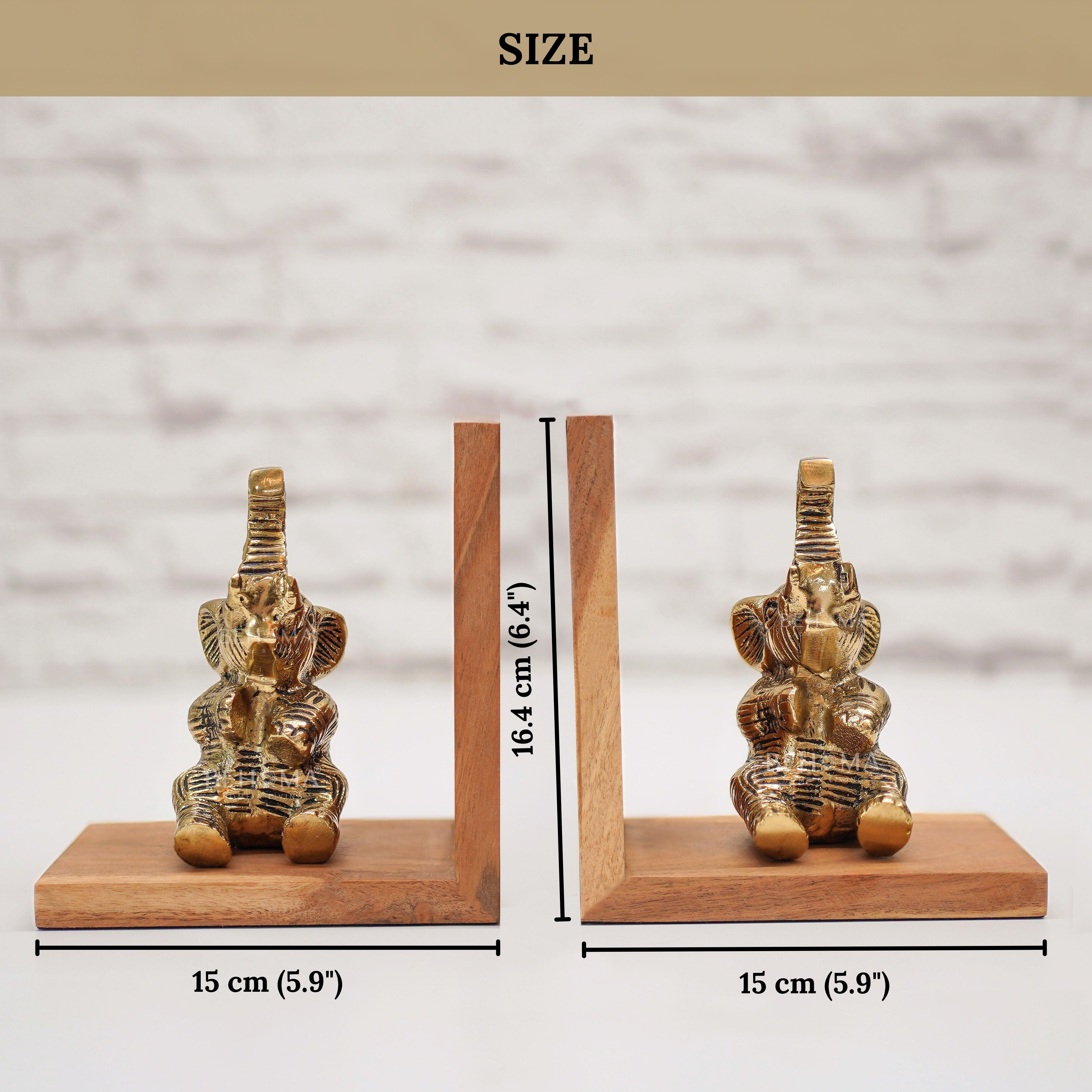 Elephant bookends set