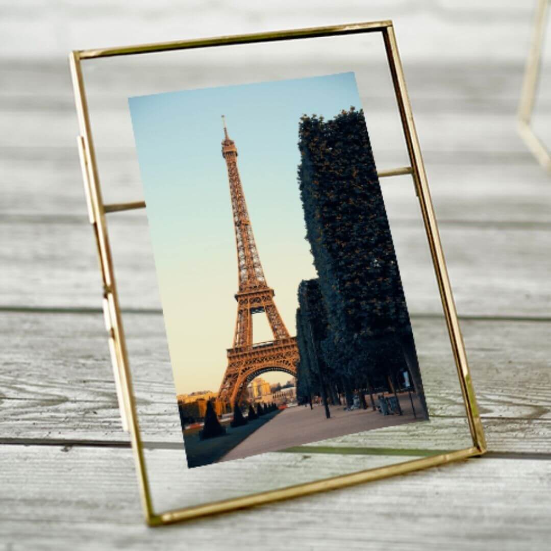Floating frame, glass photo frame, gifts for her, anniversary gifts, gifts for mom