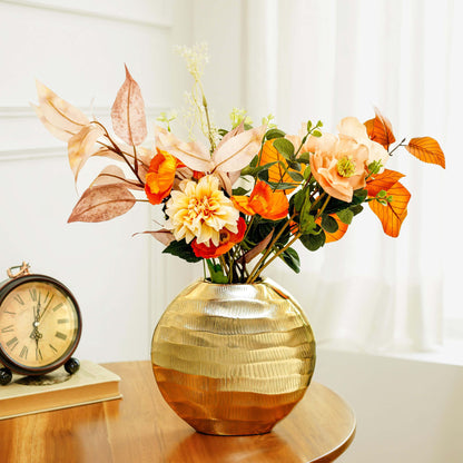 Golden Waves Flower Vase