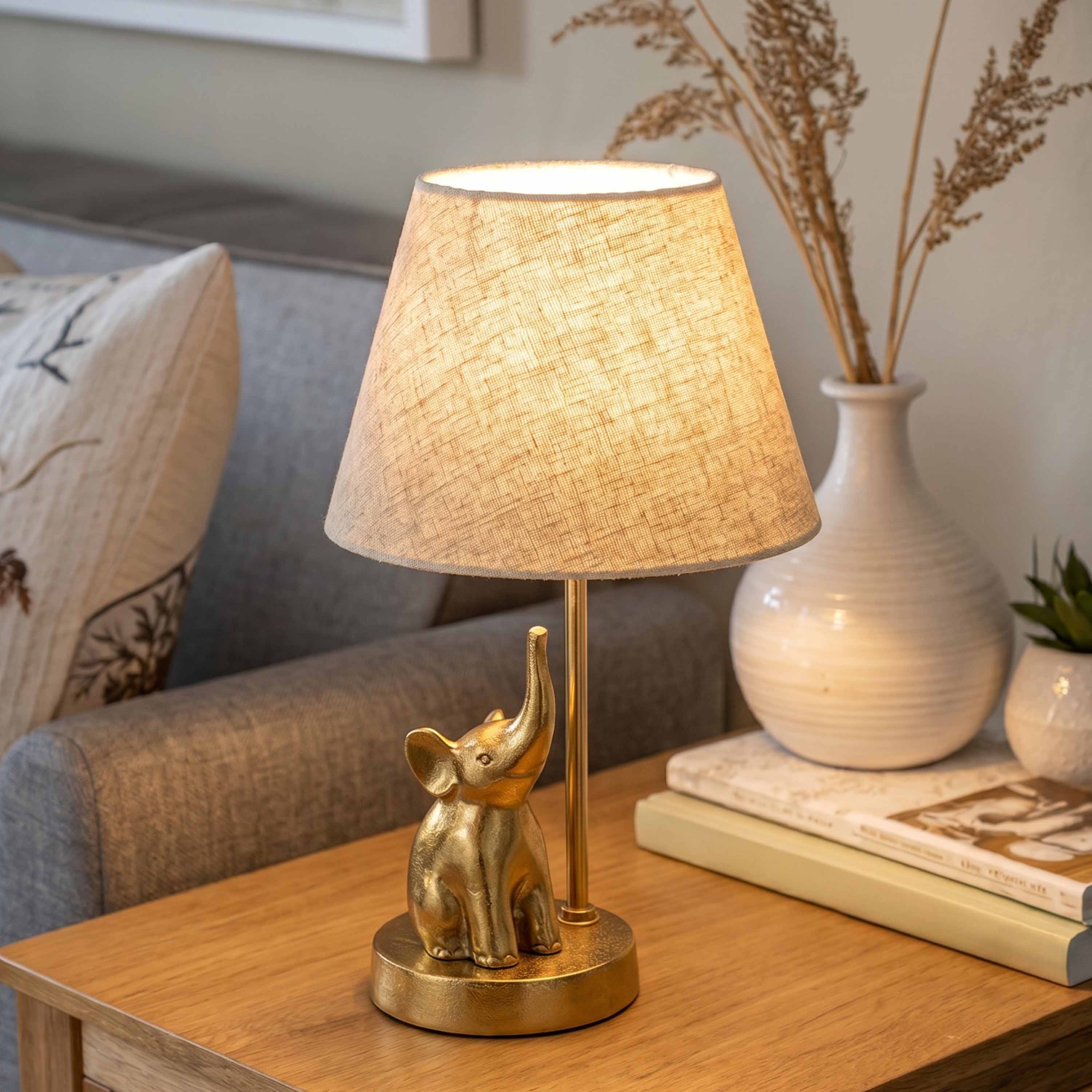Elephant Figurine Table Lamp