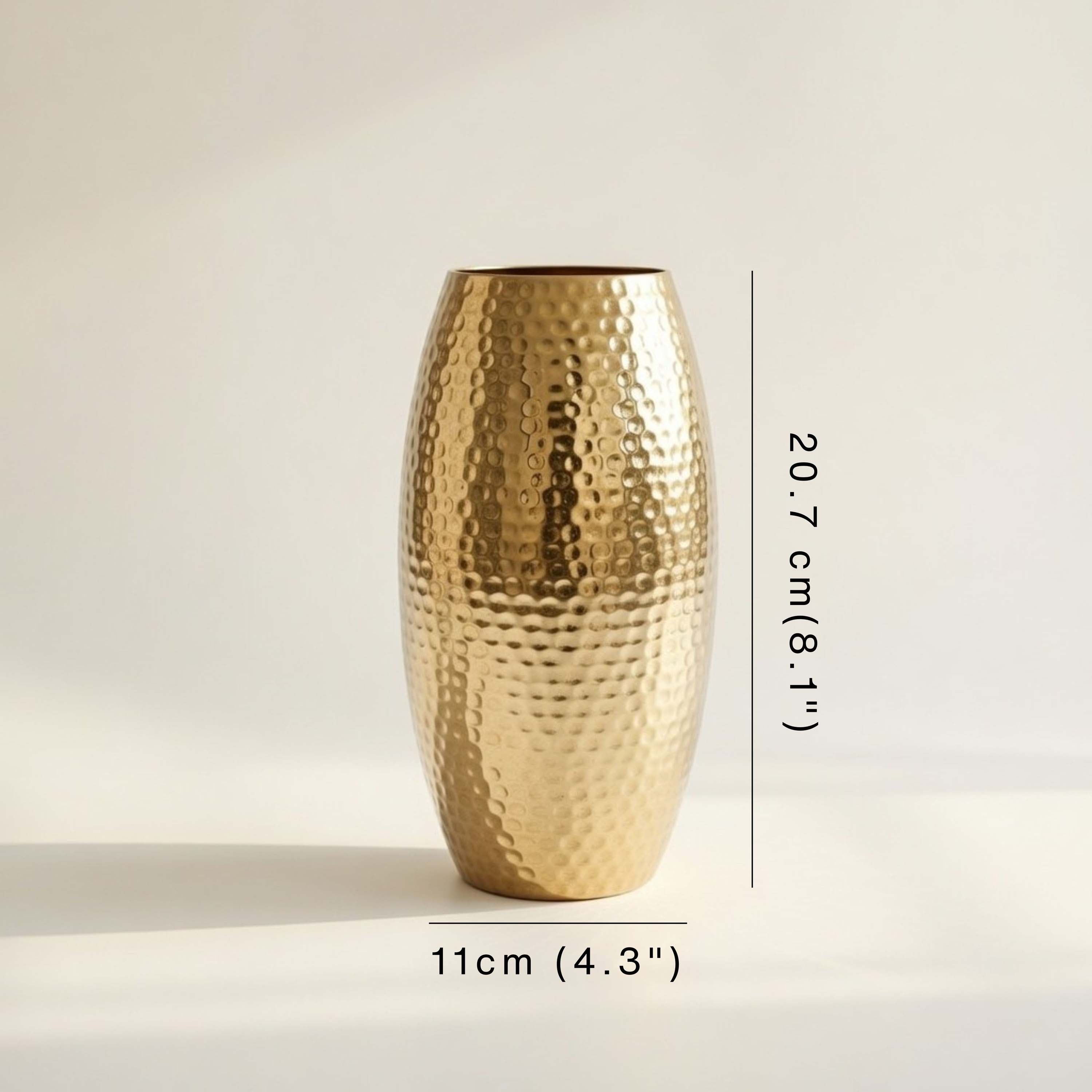Modern Metal Flower Vase | Gold