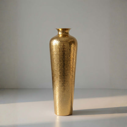 Metal Hammered Floor Vase