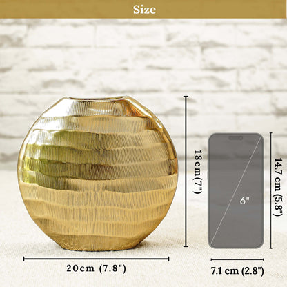 Golden Waves Flower Vase