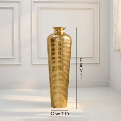Metal Hammered Floor Vase