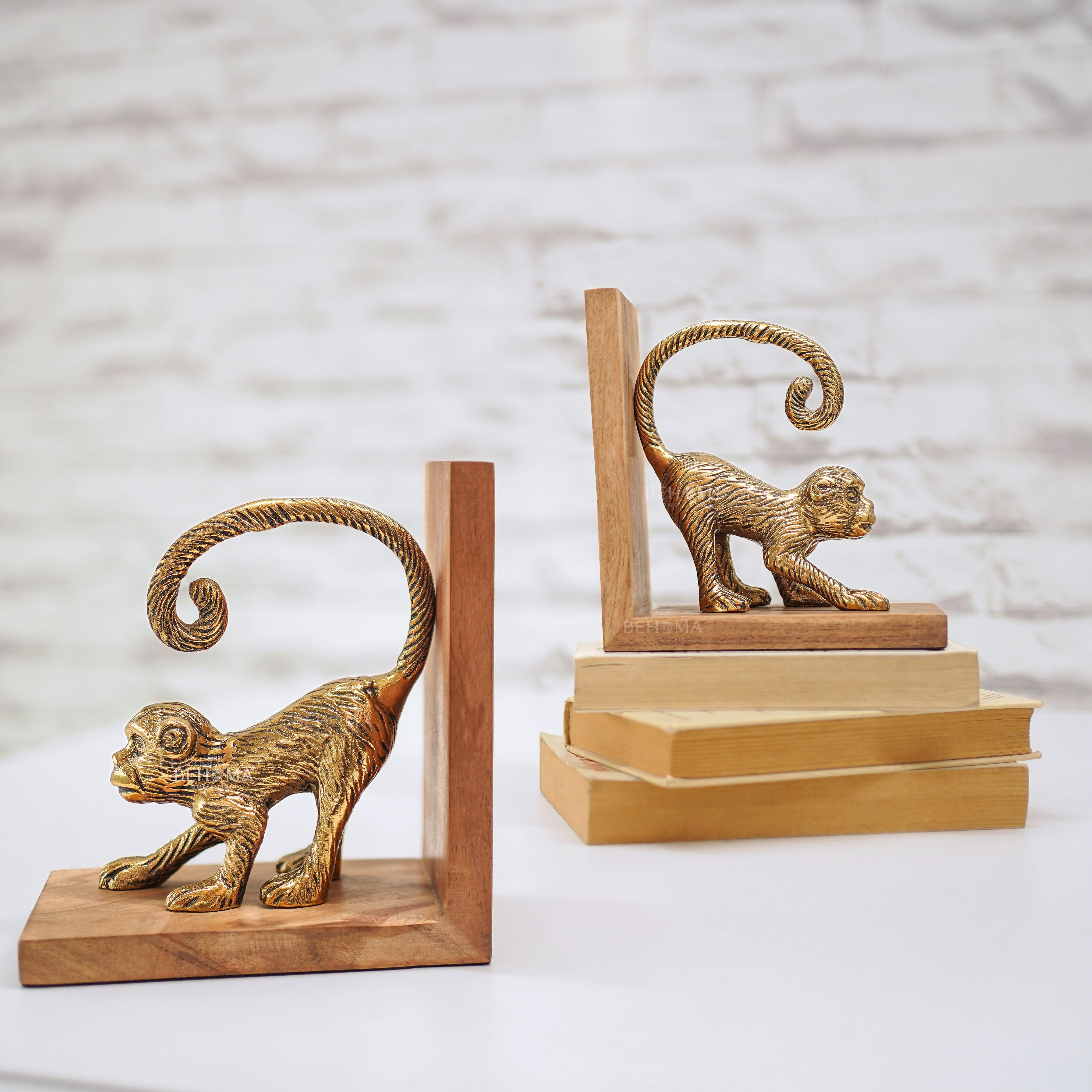 Monkey bookends set