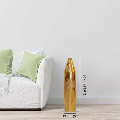 Metal Tall Floor Vase