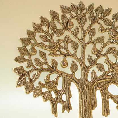 Pure Brass Kalpvriksh with Birds (7 inch)