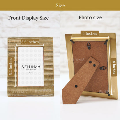 Wave Photo Frame, Gold, 4x6