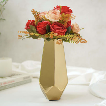 Stainless Steel Prism Glow Vase, Gold