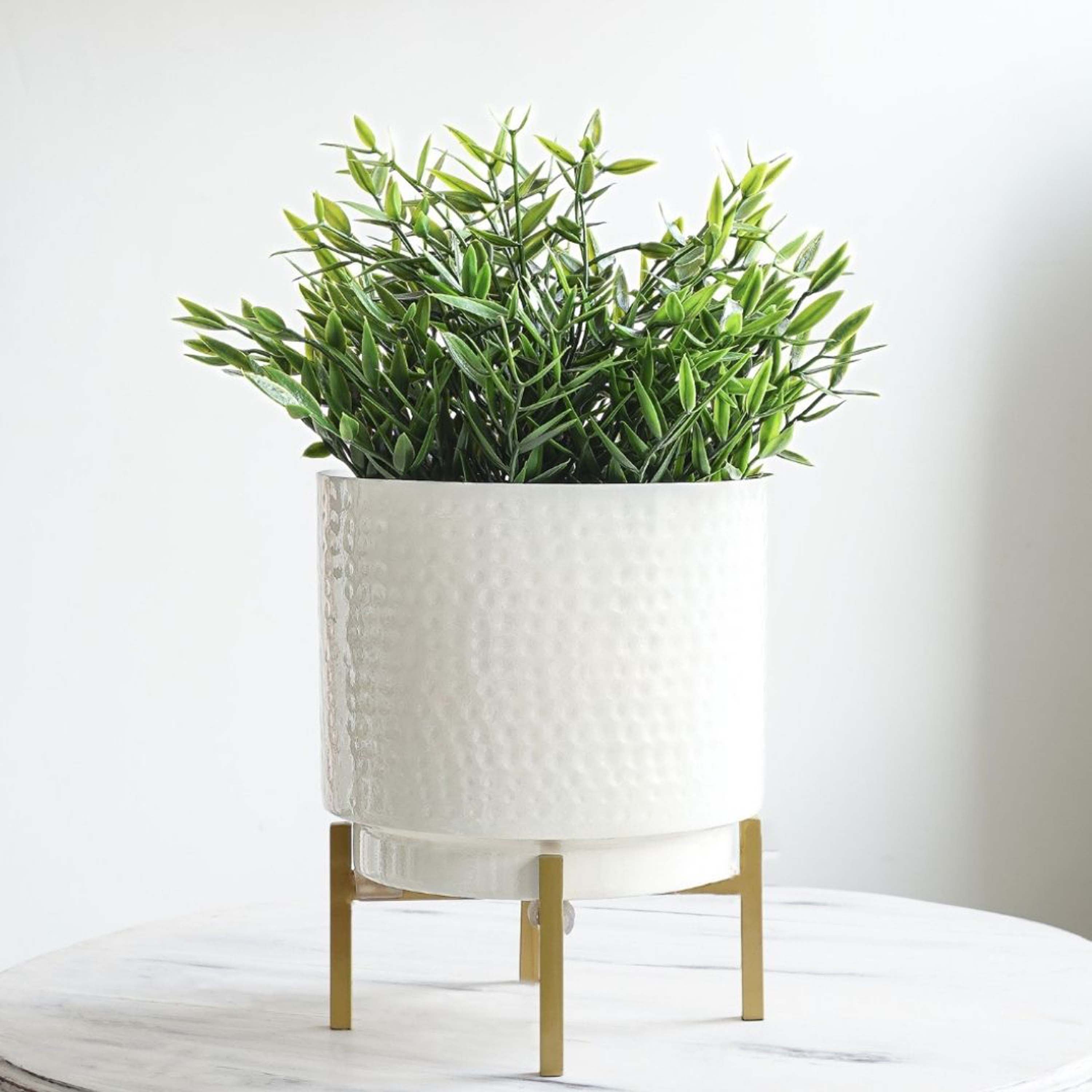 Hammered Metal Planter, Small (Planter Only)