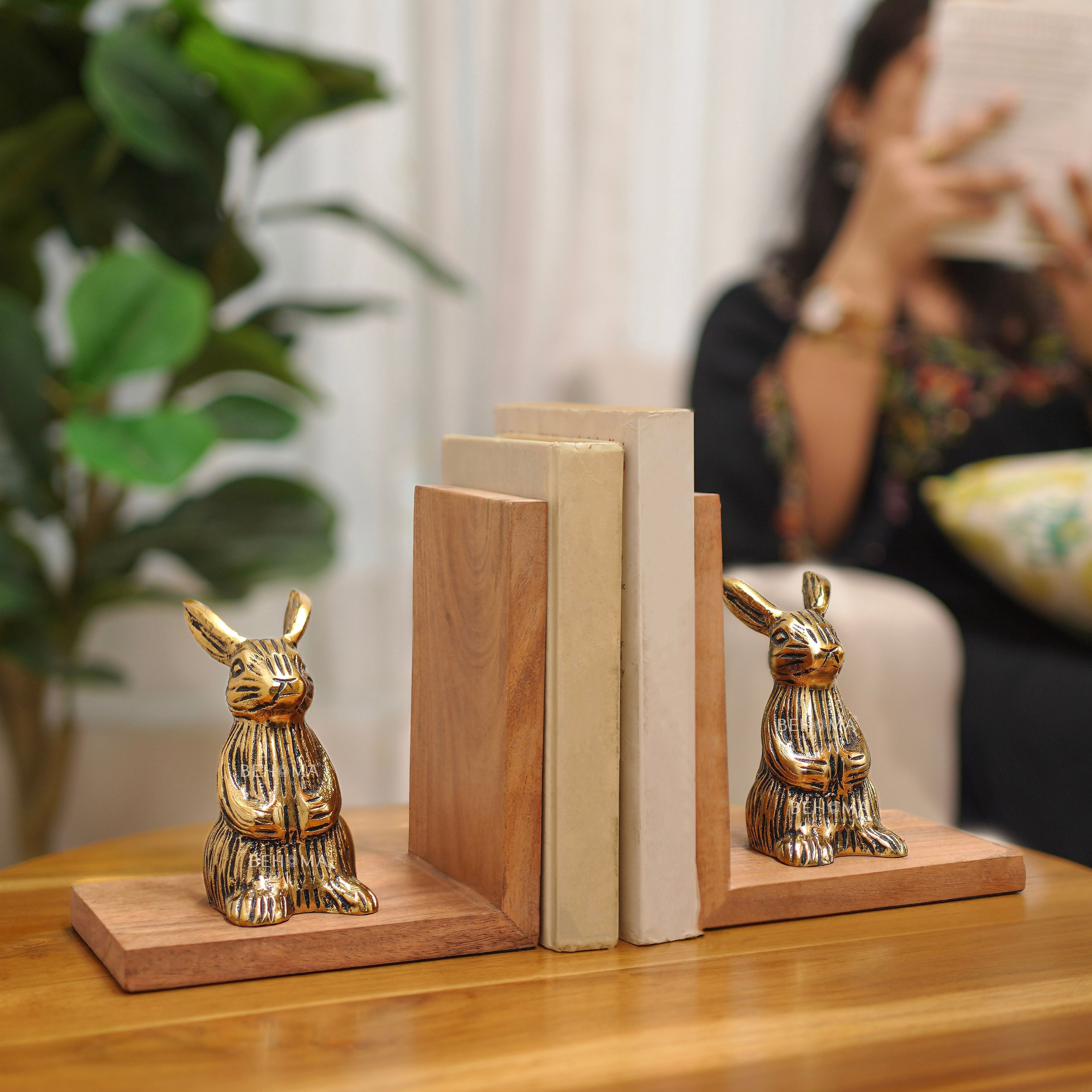 Rabbit Bookends Set